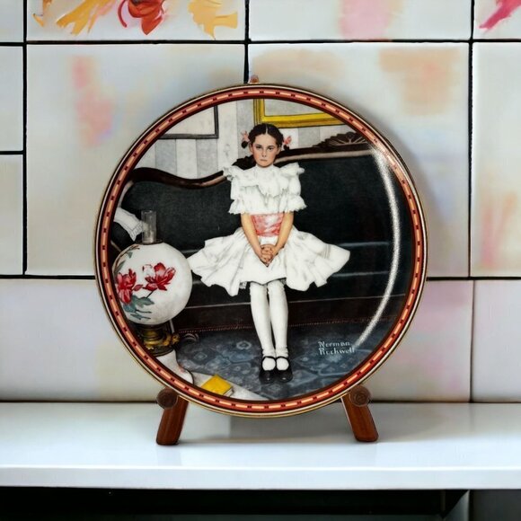 1986 Sitting Pretty Norman Rockwell Collector Plates - Picture 1 of 3